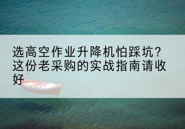 庐阳高空作业升降机厂家推荐-选高空作业升降机怕踩坑？这份老采购的实战指南请收好